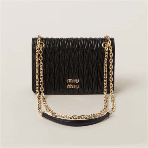 miu miu matelasse belt bag|Black Matelassé Nappa Leather Bag .